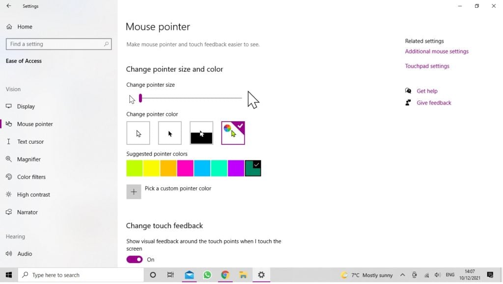 Optimising Mouse Pointer