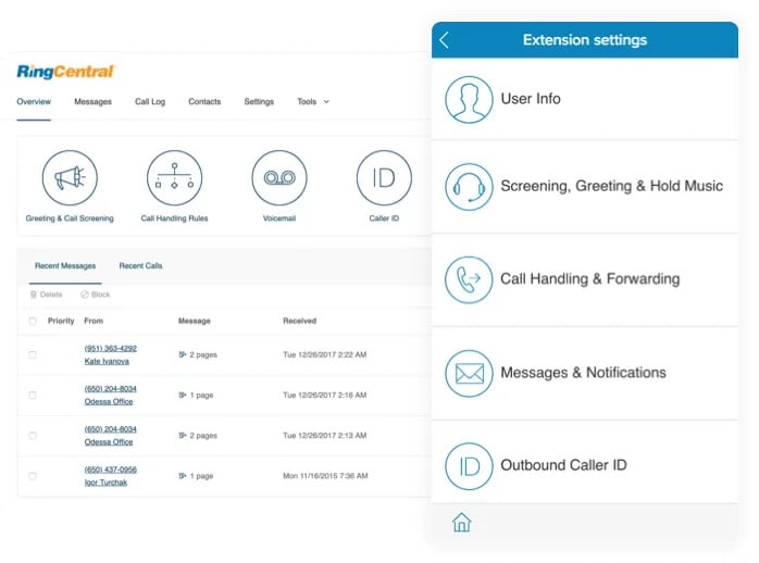 The RingCentral Phone System Setting