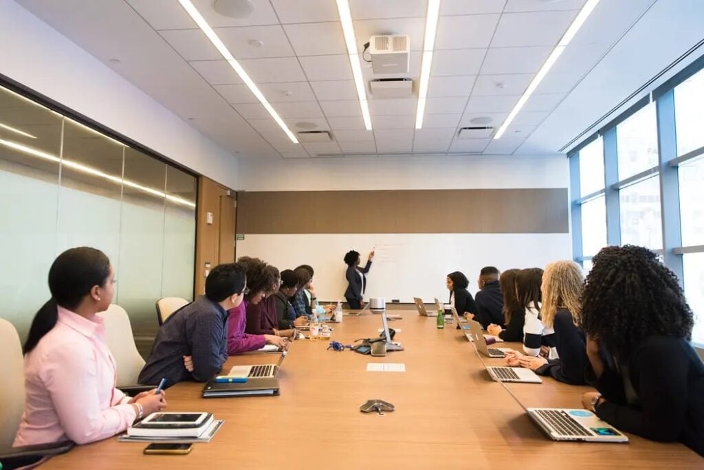 Marketing Team On A Board Meeting