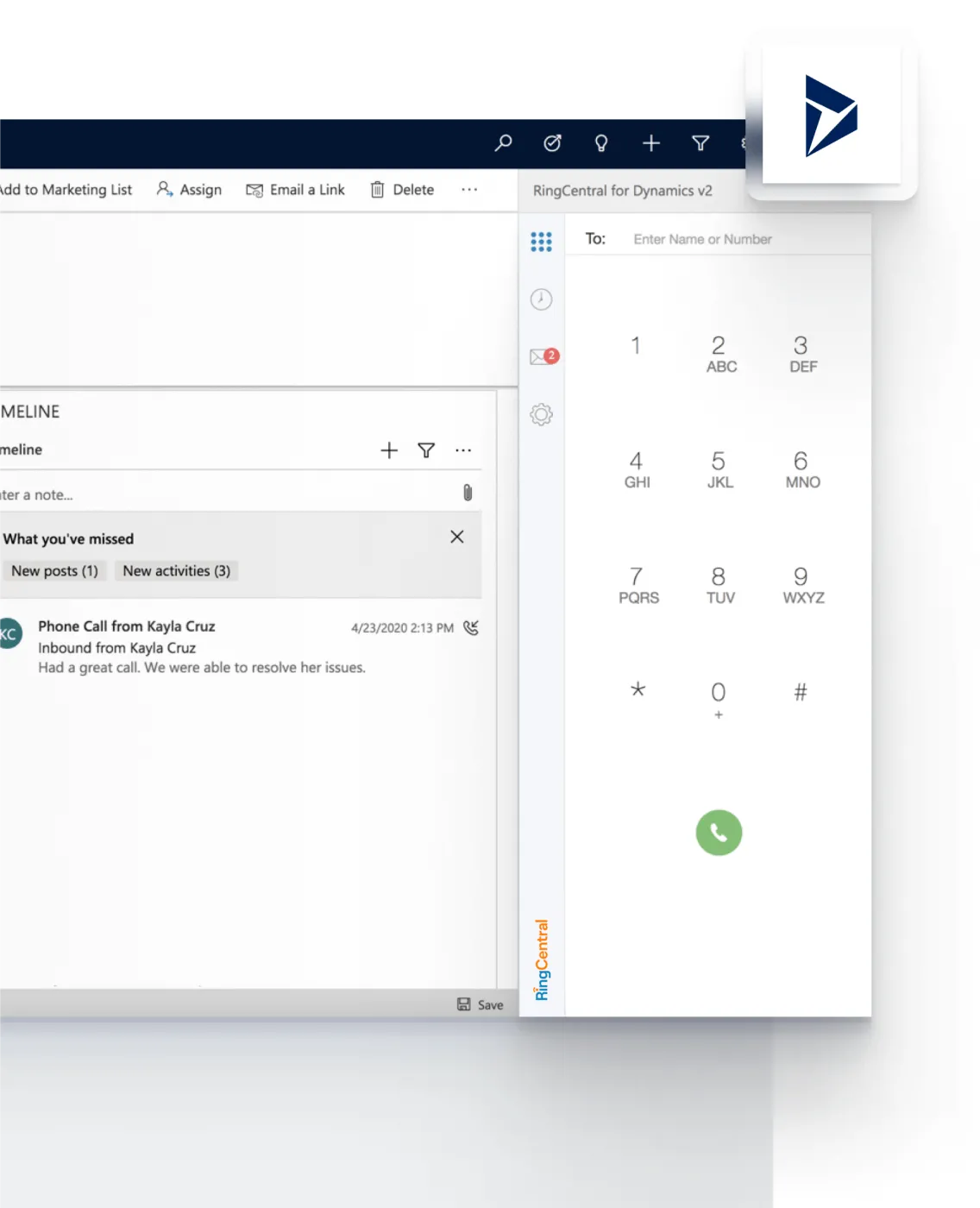 RingCentral for Microsoft Dynamics 365