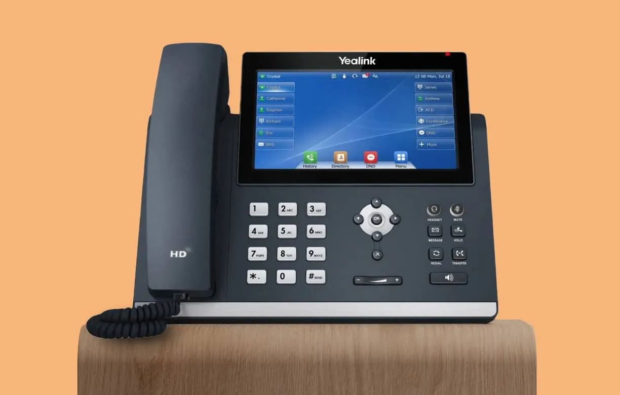 A desk phone powered with the RingCentral app