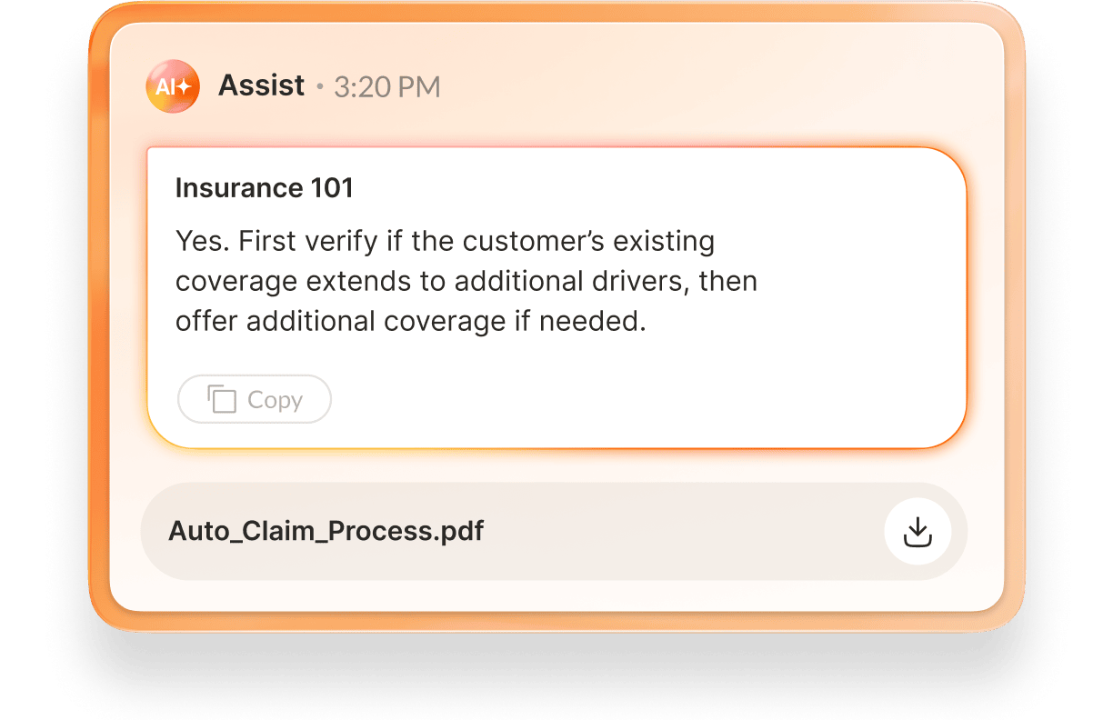 RingCentral RingCX chatbot message detailing delivery information of a package