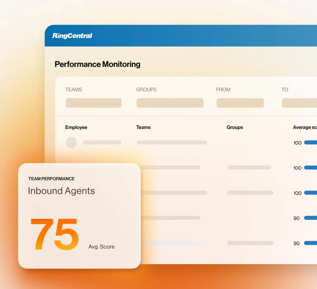 The performance monitoring dashboard of the RingCentral app