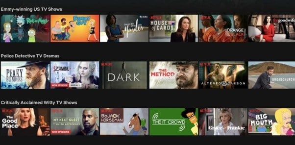 Netflix personalized recommendations