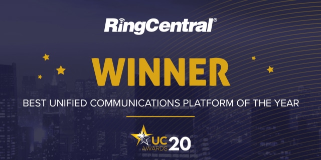 RingCentral win best unified communications platform UC Awards