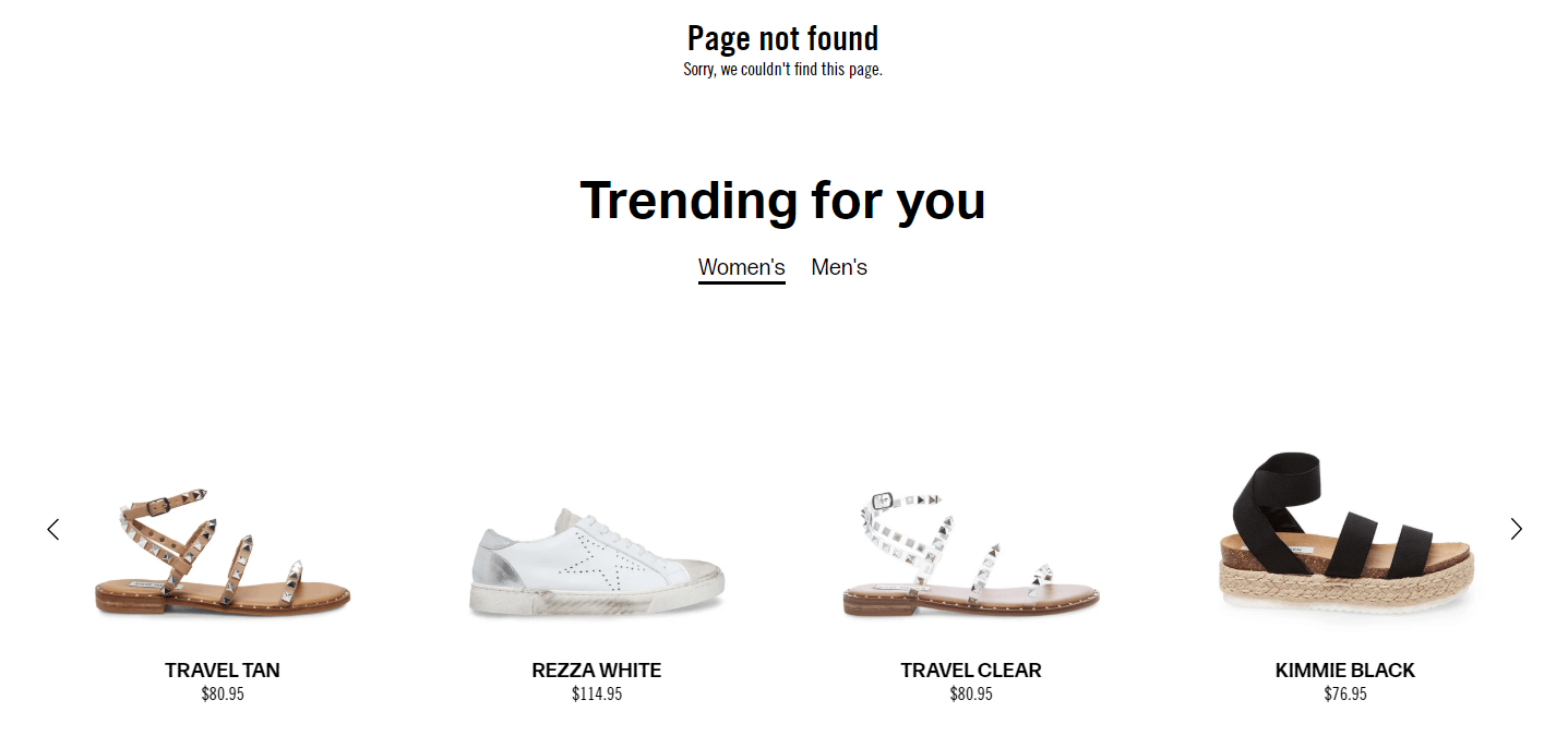 Steve-Madden 404 page