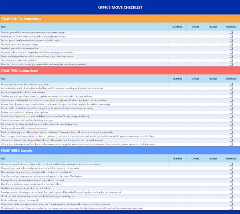 Ultimate Office Move Checklist - RingCentral