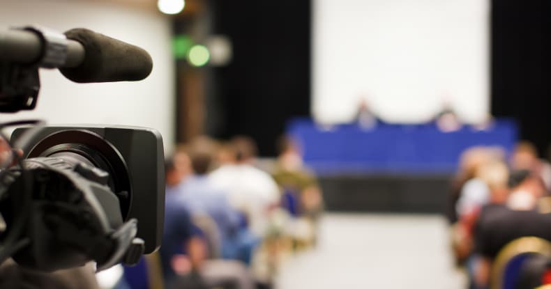 Recording a speech at a company AGM using video