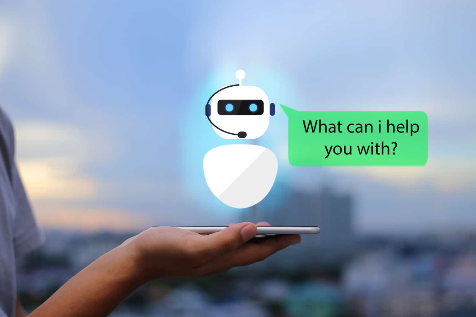 artificial intelligence,AI chat bot concept.