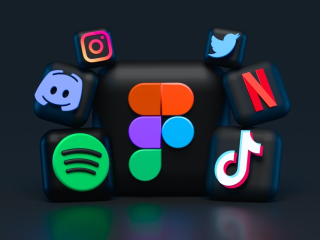 The 3d social media icons