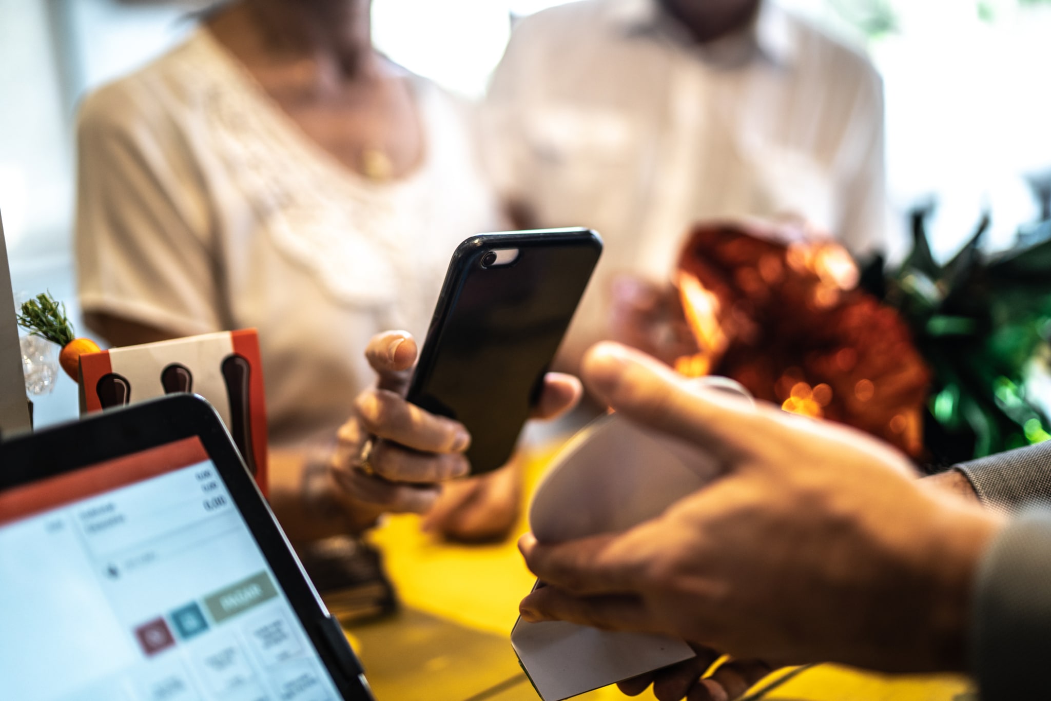 paying by mobile in a store