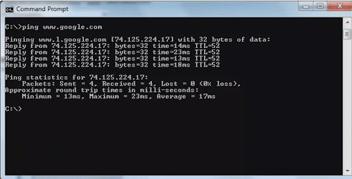 network ping test sample-425