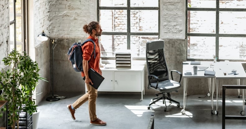 Businessman Entering the Office-588