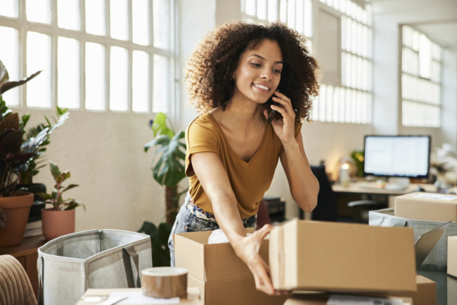 A busy businesswoman