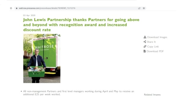 Example of good customer service in Waitrose company