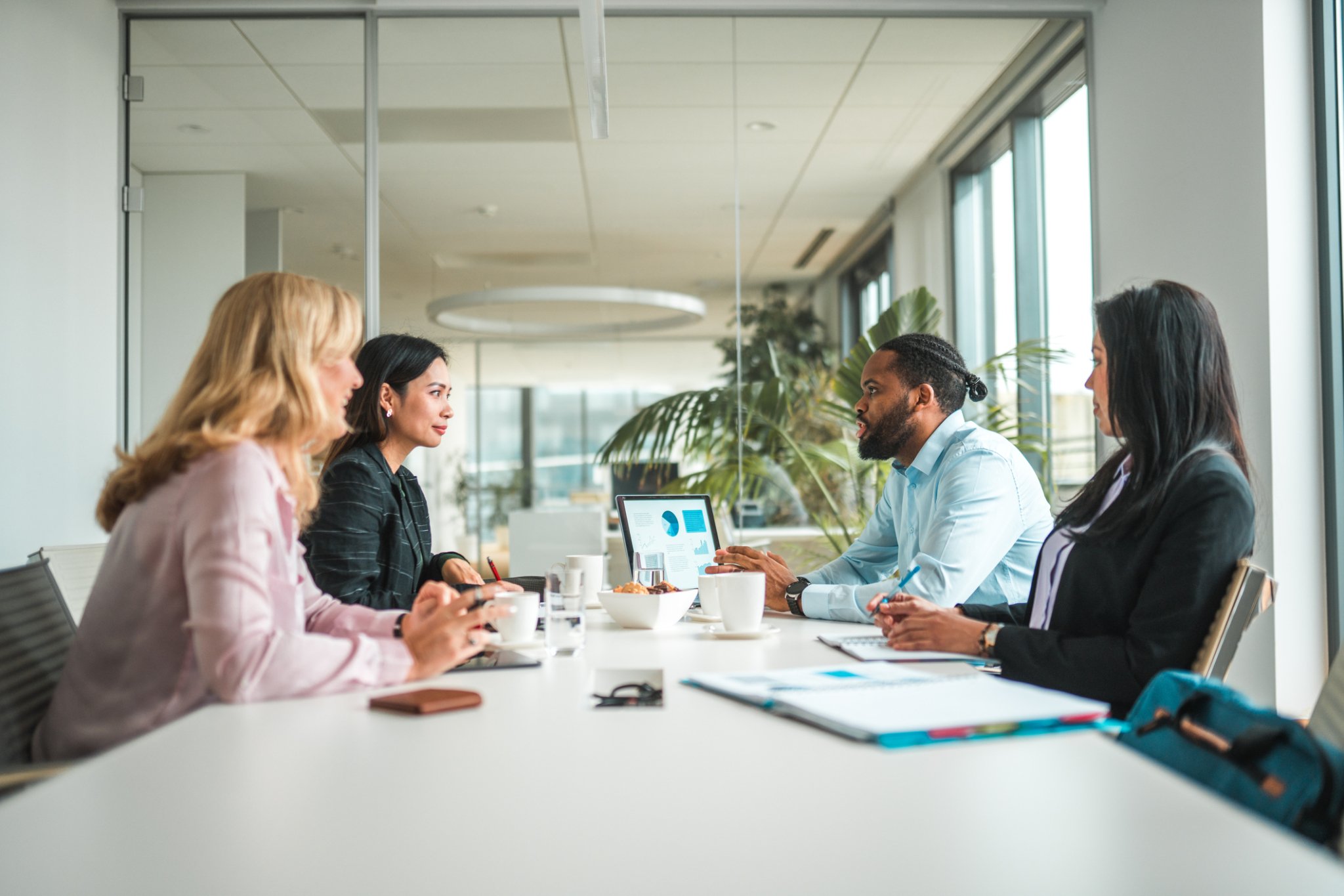 Multiracial Team of Female and Male Professionals in Meeting-797