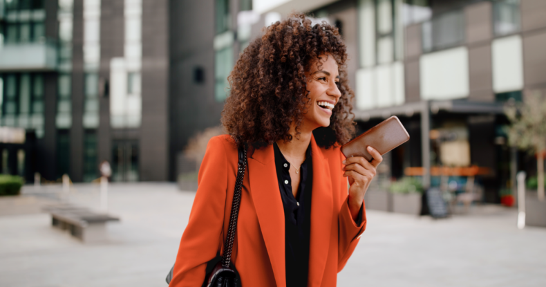 woman on phone walking-288