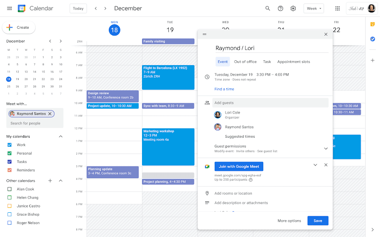 google calendar