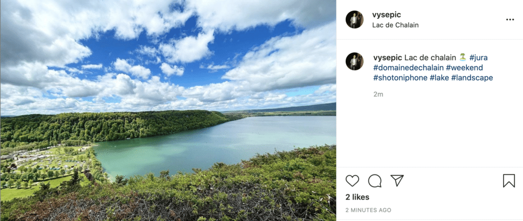 shotoniphone example - photo of lac de chalaine