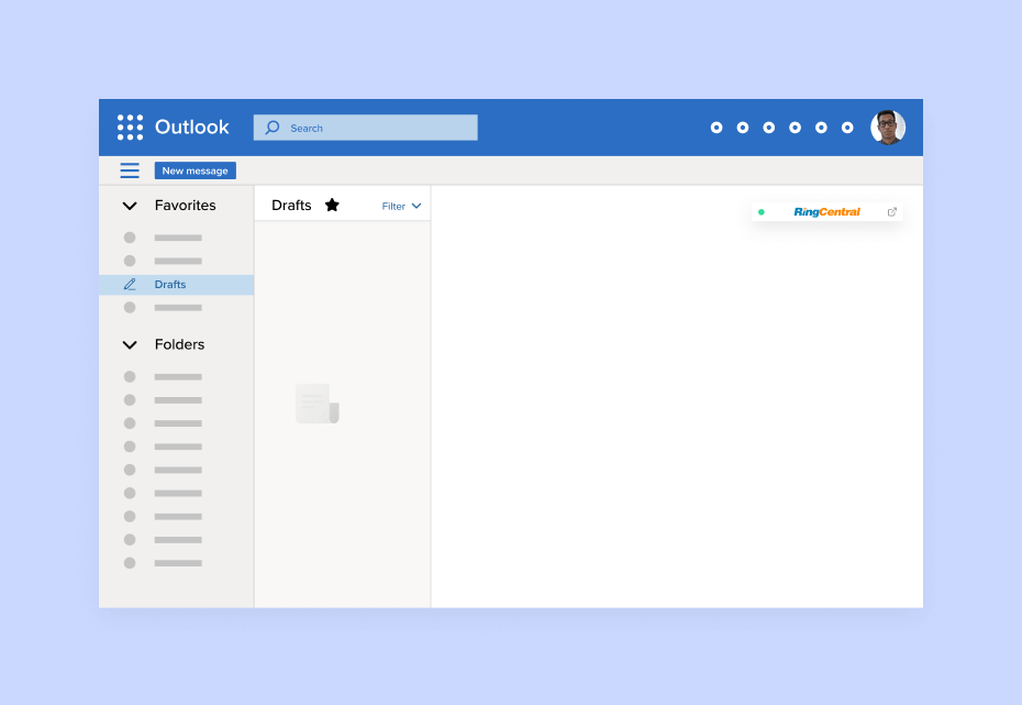 opening RingCentral scheduler in Outlook