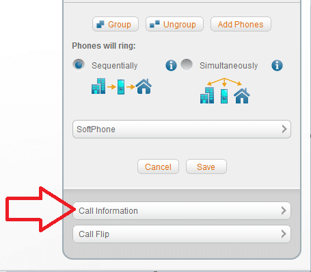 User Call Handling Panel