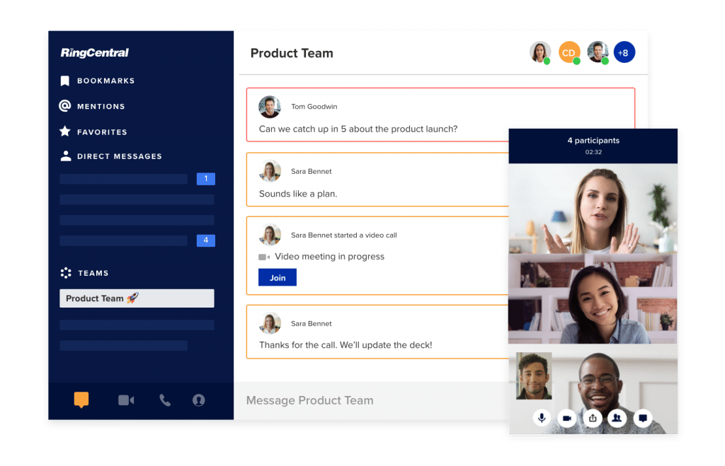 RingCentral team messaging app