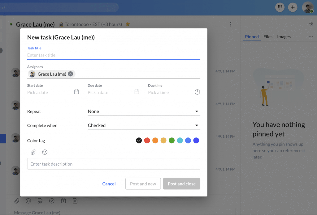 RingCentral app task management