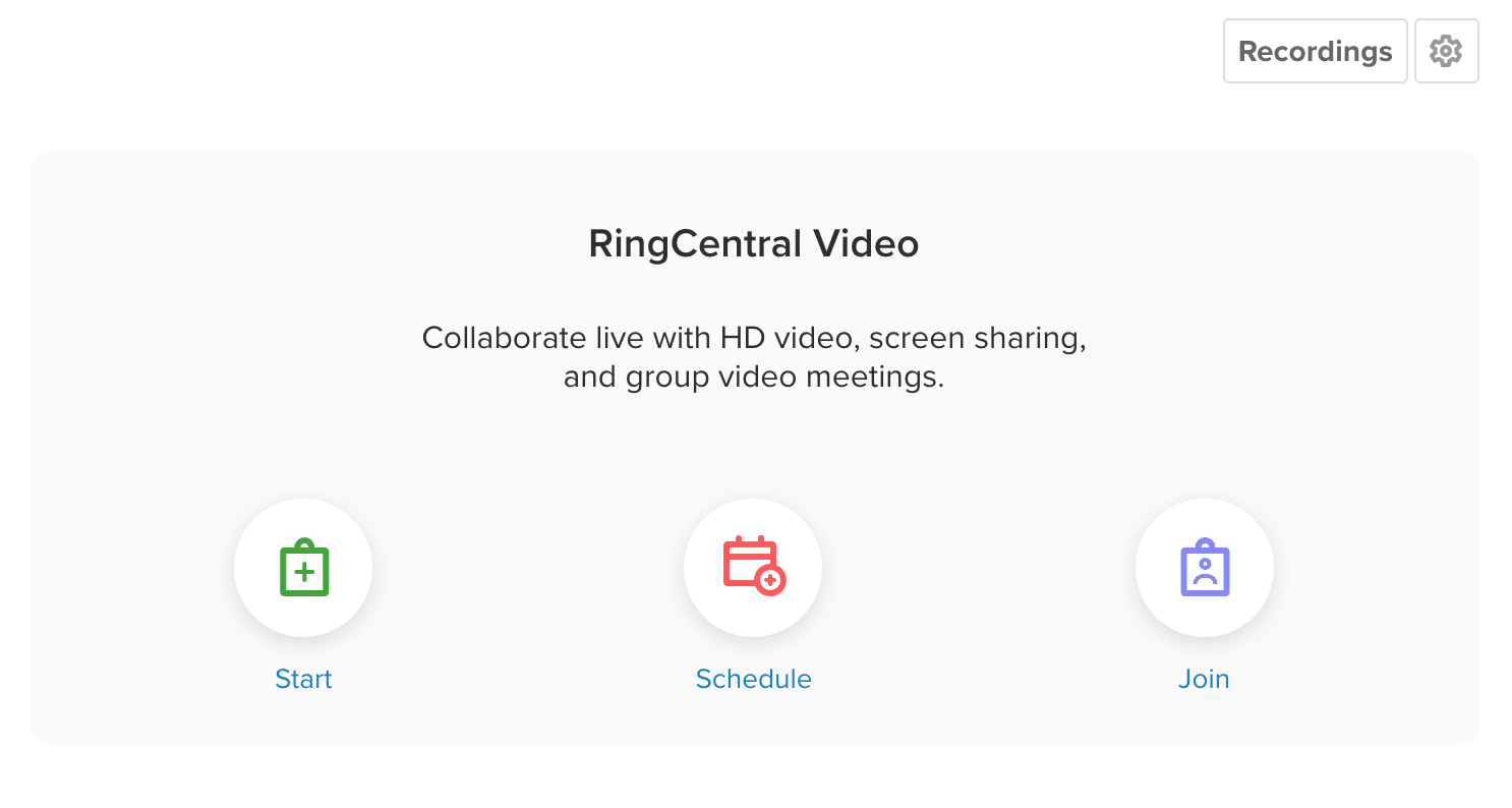 RingCentral Video Recordings