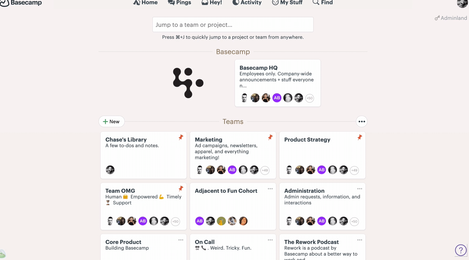 Basecamp project management tool