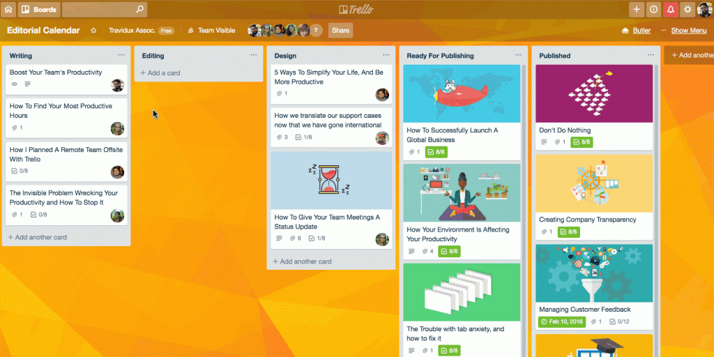 Trello project management tool