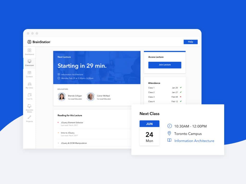 Brainstation dashboard