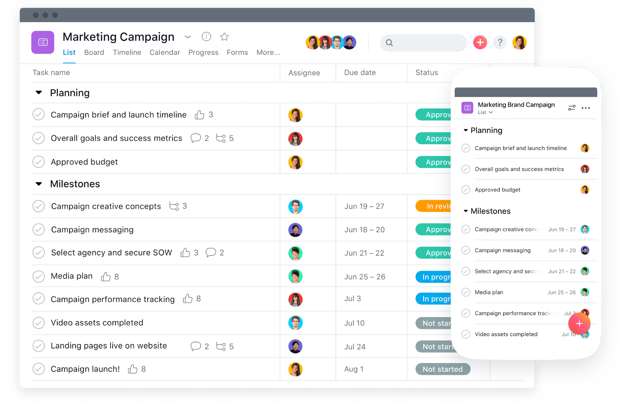 Agile project management tool: Asana.com