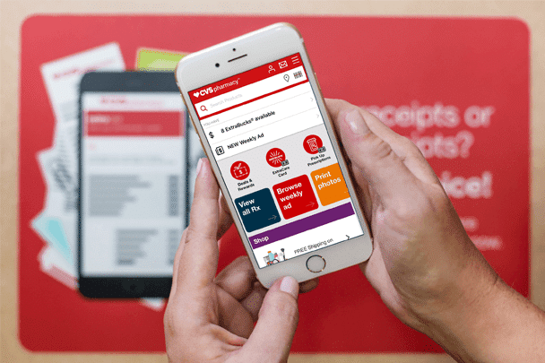 CVS Pharmacy app gives members easy access to their credits and coupons and even reminds in-store customers when there’s a relevant deal available in the app.