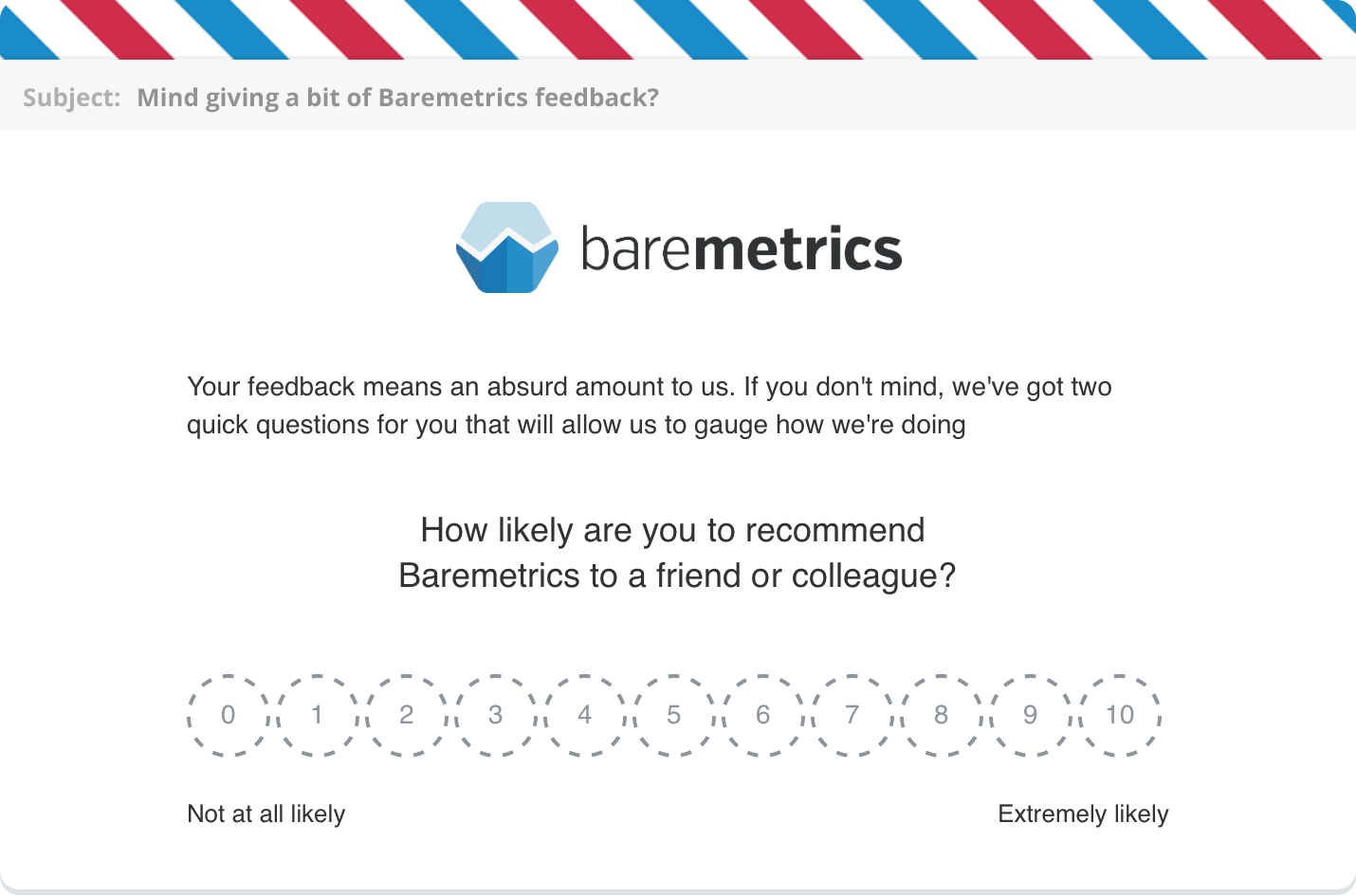 Baremetrics NPS Survey