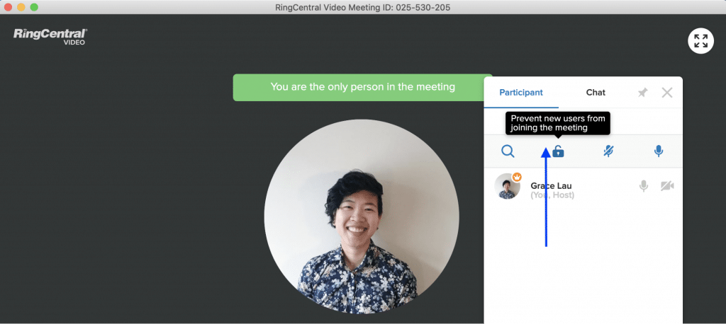 Block participants from joining late using RingCentral Video