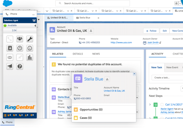 If you use a CRM like Salesforce, RingCentral Contact Center integrates smoothly with it, which improves the experience your customers have with an ACD.