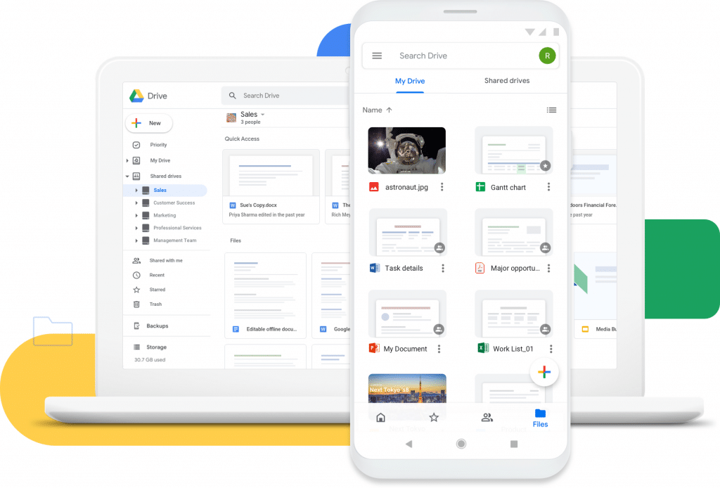 Create, organize, and collaborate on documents with Google Drive