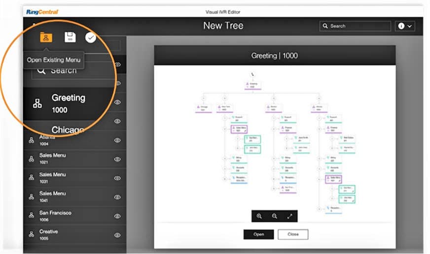 RingCentral Visual IVR Editor