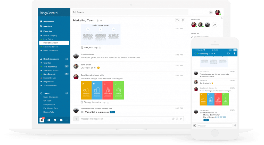 RingCentral app communication tool