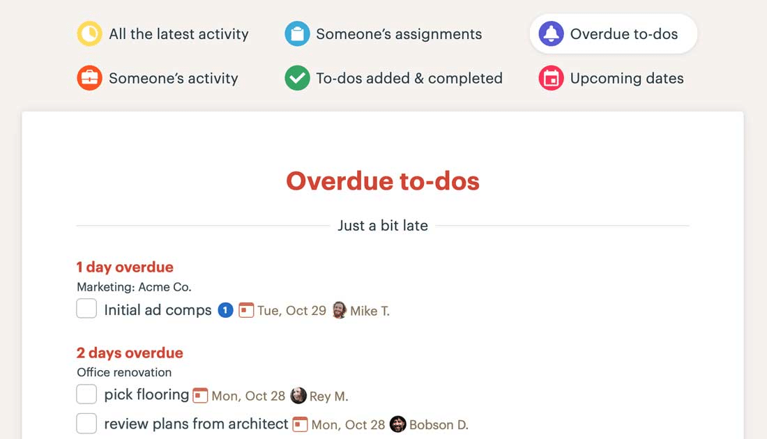 Basecamp project management tool