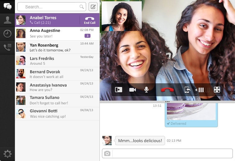 Alternatives to FaceTime - Viber UI