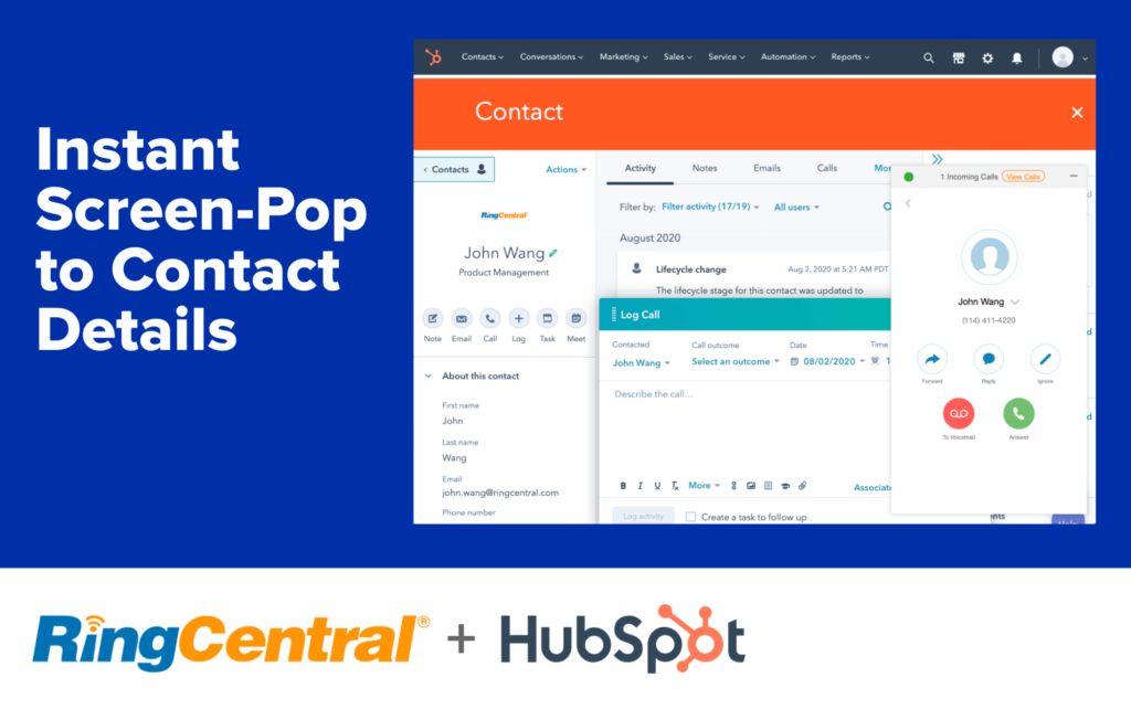 HubSpot RingCentral integration