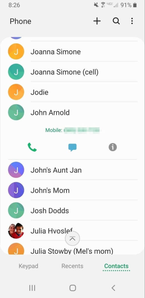 When making a conference call on an Android phone, the first step is to call the first person you want to take part in the call.