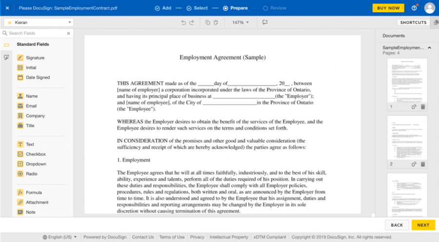 docusign sales management tool