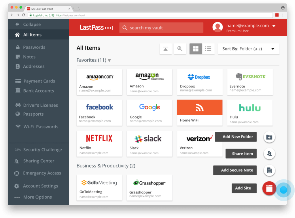 lastpass password management tool