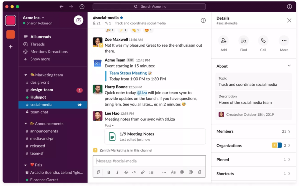 slack cloud collaboration app