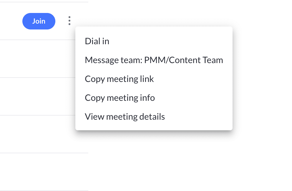 RingCentral’s Team Connect allows you to instantly send a message to all participants in a meeting directly from your RingCentral calendar