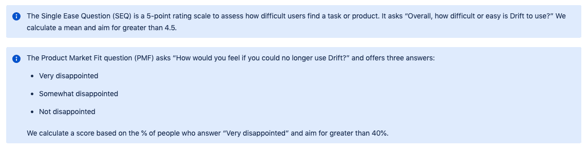 PMF/SEQ survey test