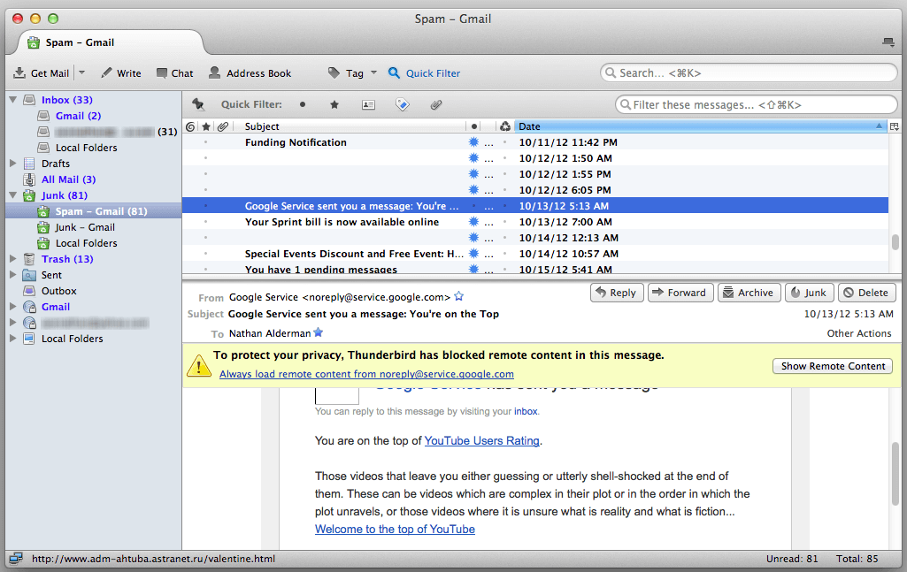 thunderbird email client