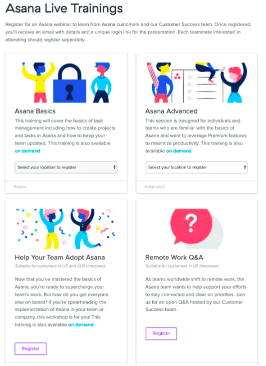 asana customer service training